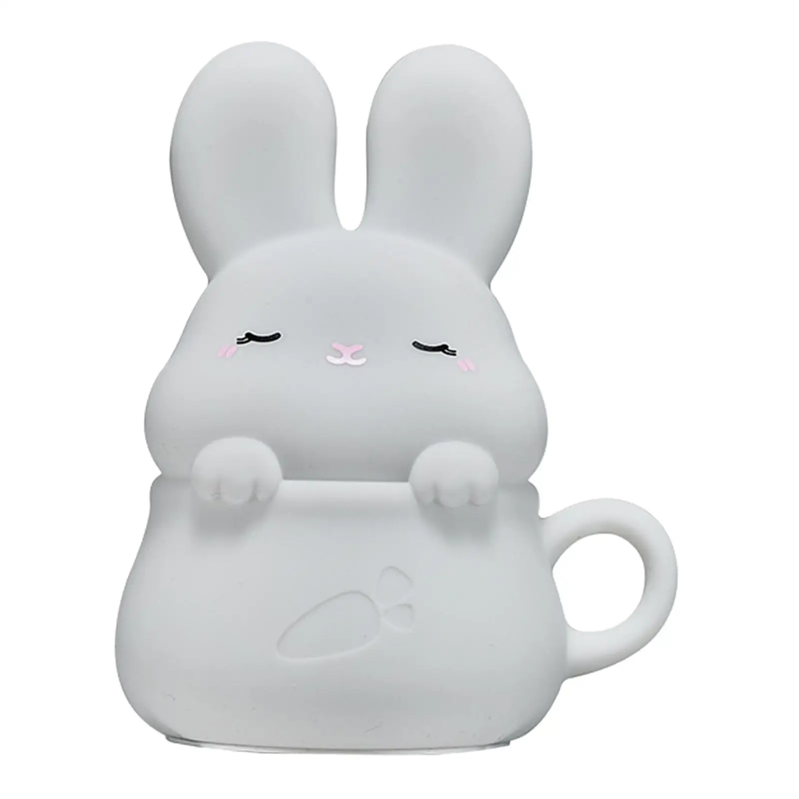 Luz de noche LED de dibujos animados, lámpara de grifo portátil con forma de conejo que cambia de Color para guardería, guardería, regalo para dormir para niños pequeños