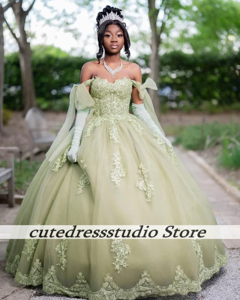 Why the Graceful Light Green Quinceanera Dress with Lace Applique Is the  Perfect Choice for Your Sweet 15 Makeup Look