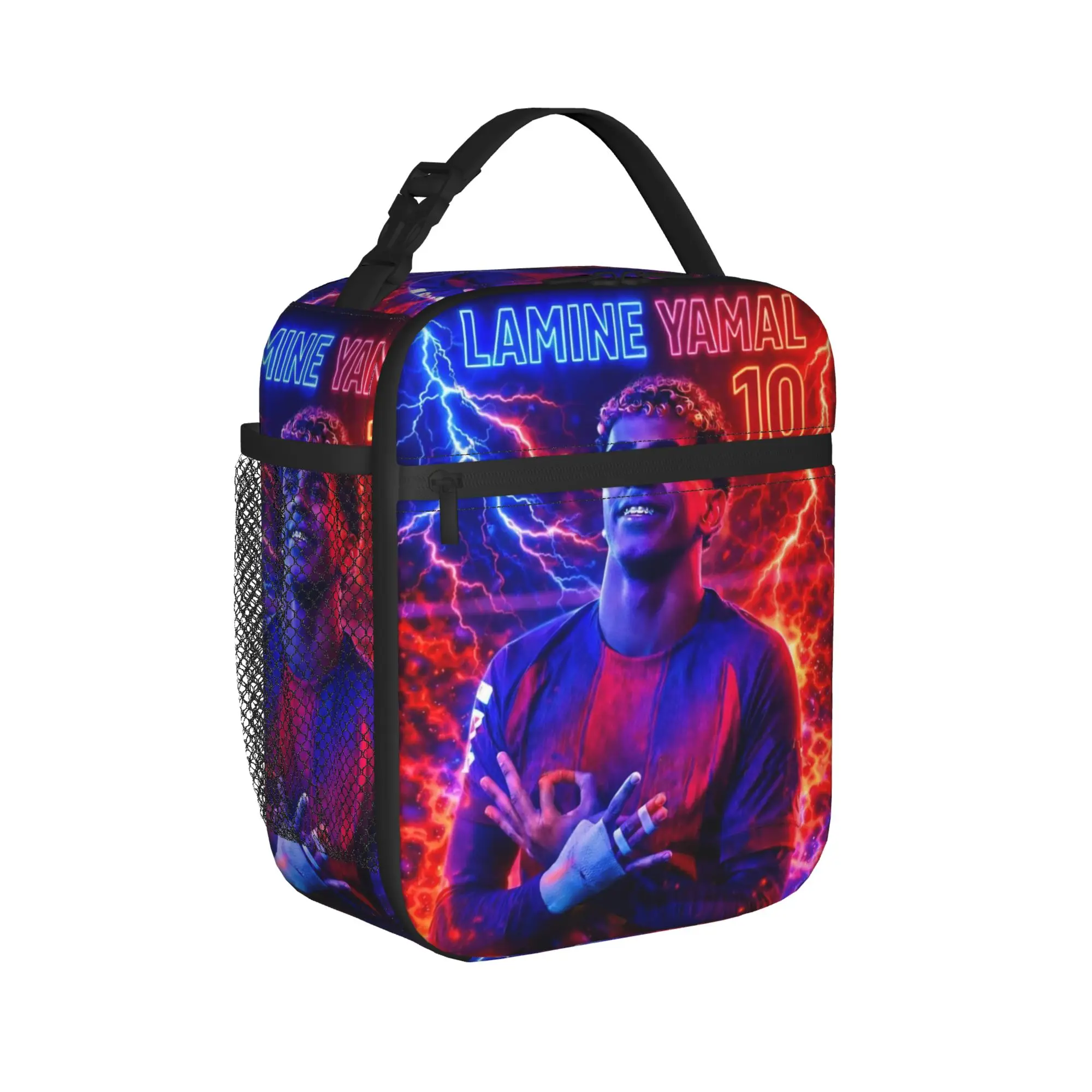 Lamine Y-Yamal Insulated Lunch Bag Portable Football Soccer Reusable Cooler Bag Tote Lunch Box Office  Travel Girl Boy
