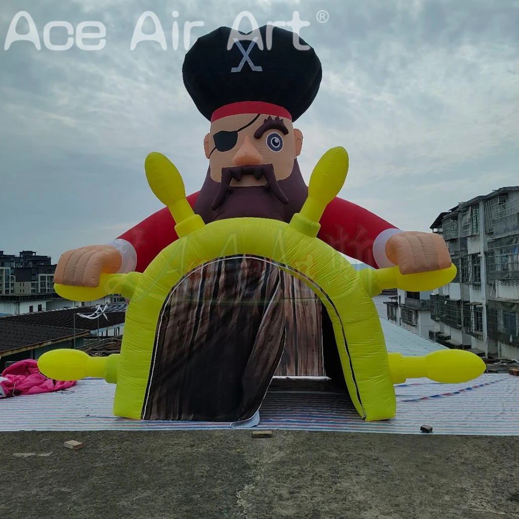 Barraca inflável personalizada do túnel do capitão do pirata do personagem dos desenhos animados de 3mLx3mWx5.5mH para a decoração do evento