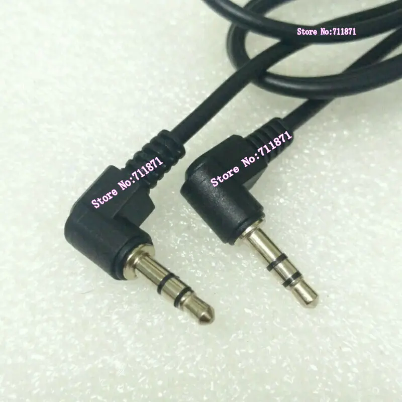 Male to Male Double Bend 90 Degree Audio Line Cable 3.5 3.5mm stereo AUX Audio cable line Right Angle Mobile Phone Car Aux Cable