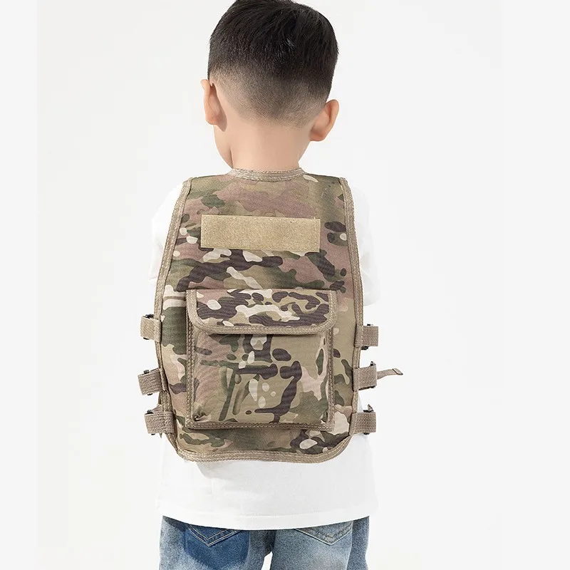 Kids Camouflage Military Uniform For Boy Special Forces Combat Tactical Vest Girls Militar Cosplay Training Soldier Clothes