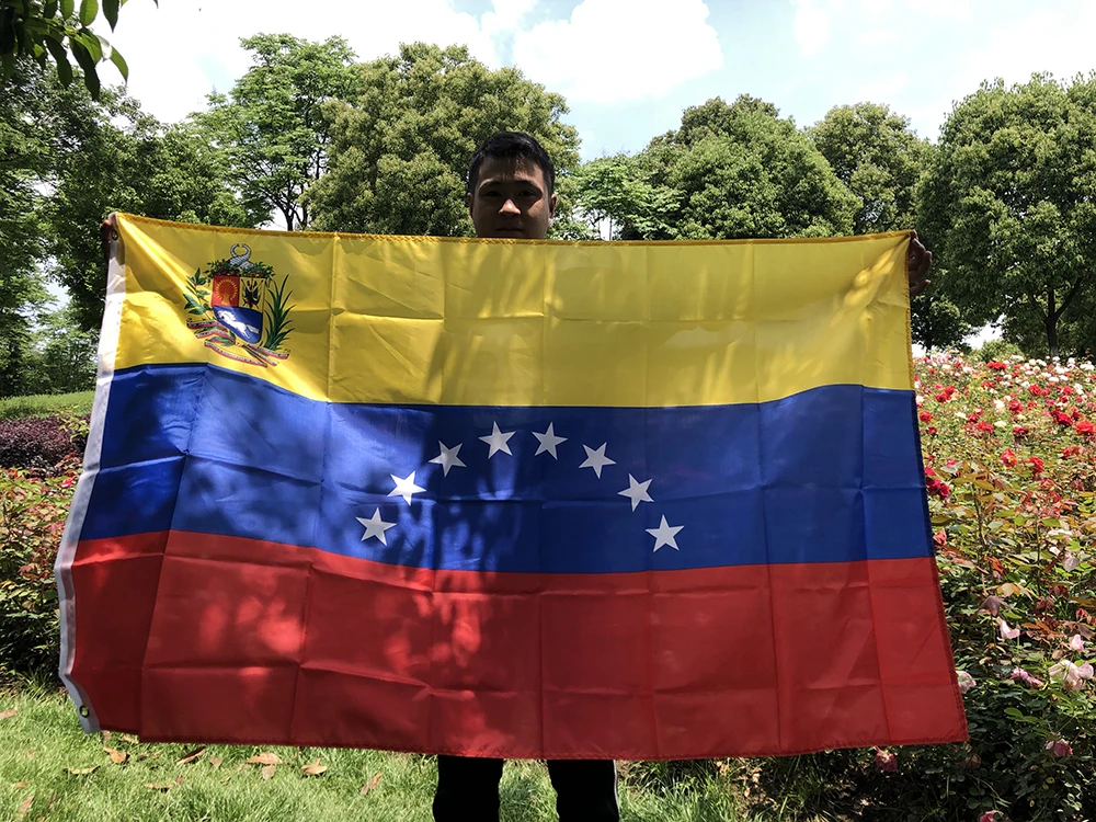 Drapeau de pays en polyester, bannière nationale pour la décoration, sensation du ciel du Venezuela, VEN, VE, 8 étoiles, 90x150cm, 100% polyester