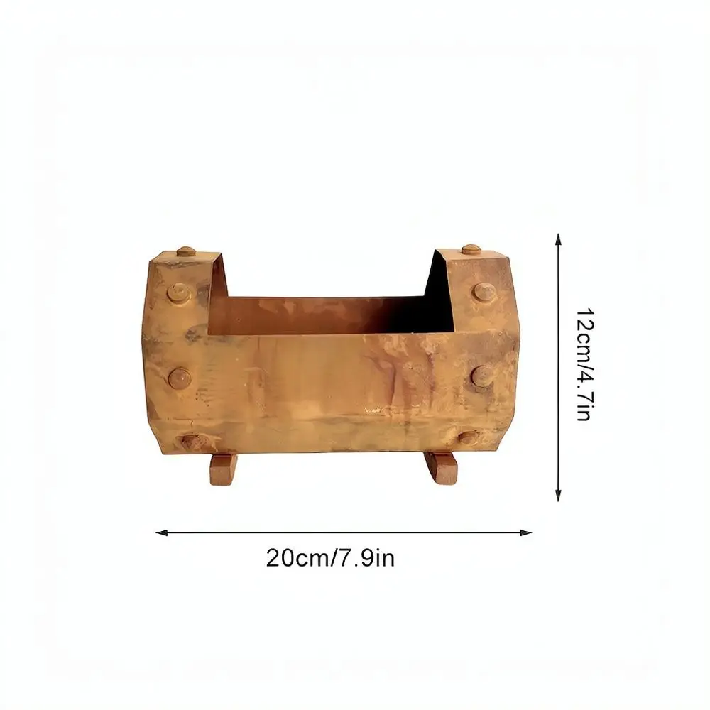 Retro Wine Trough Succulent Planter Wooden Flower Container Rustic Style For Desktop Window Garden Plant Decor