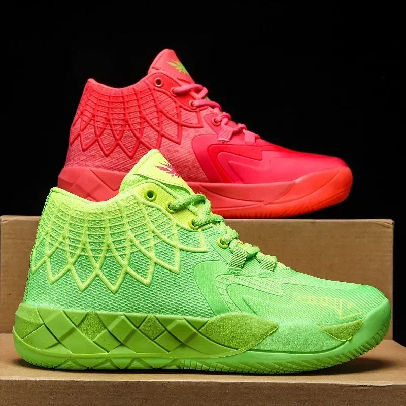 

New Brand Basketball Shoes Men Mandarin Duck Red Green Sneakers Breathable Sport Boots Training Athletic Trainers Basket Shoes