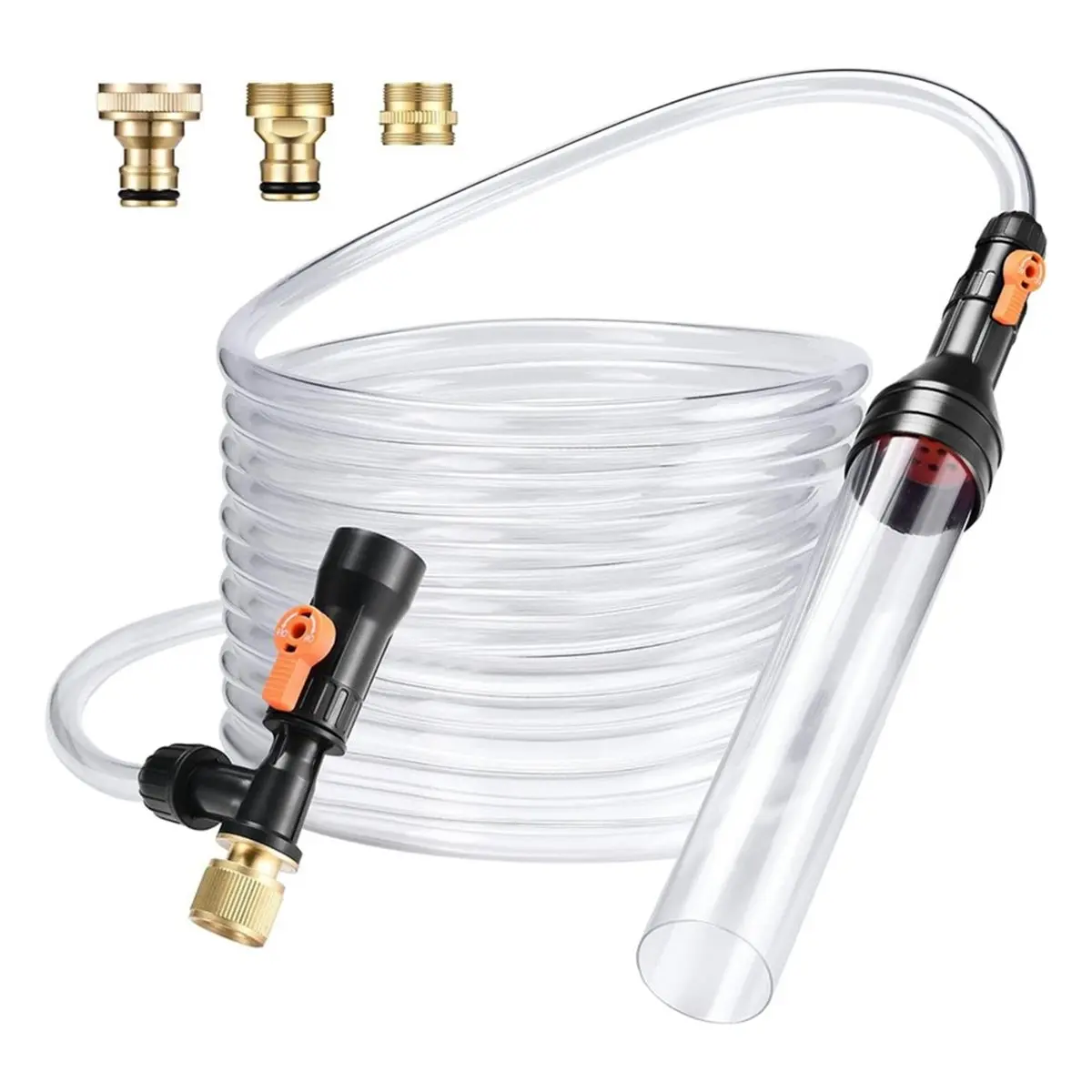 [Greatitem]Gravel Vacuum for Aquarium Water Changer Fish Tank Cleaning Tools,Siphon Universal Quick Pump Aquarium Water Changing