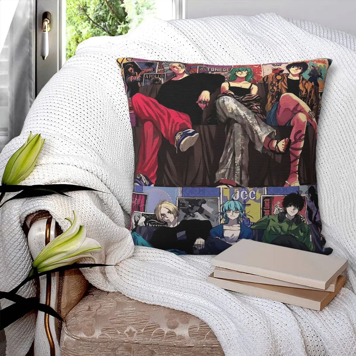 Adventure Anime Sakamoto Days Square Pillowcase Cushion Cover Pillow Case Throw Pillow Cover for Home Sofa Living Room