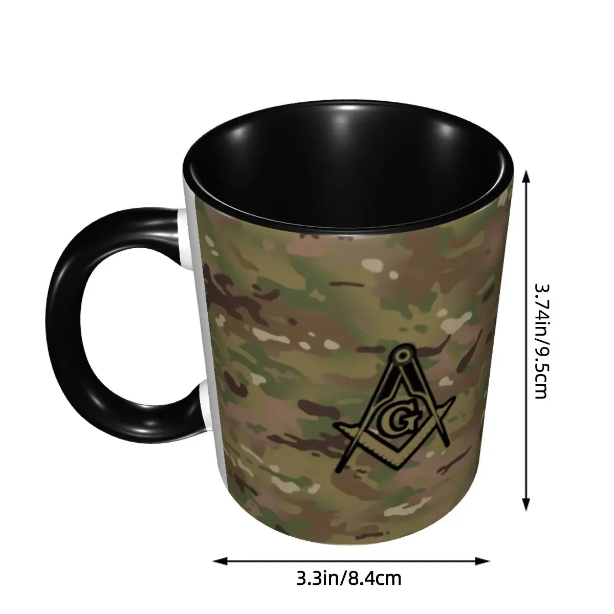 Military Square Compass Mug Custom Masonic Freemason Coffee Ceramic Mug Creative Gift