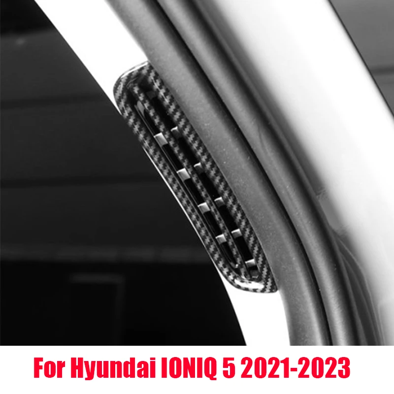 A-pillar air outlet decorative cover peach wood grain ABS material For Hyundai IONIQ 5 2021 2022 2023