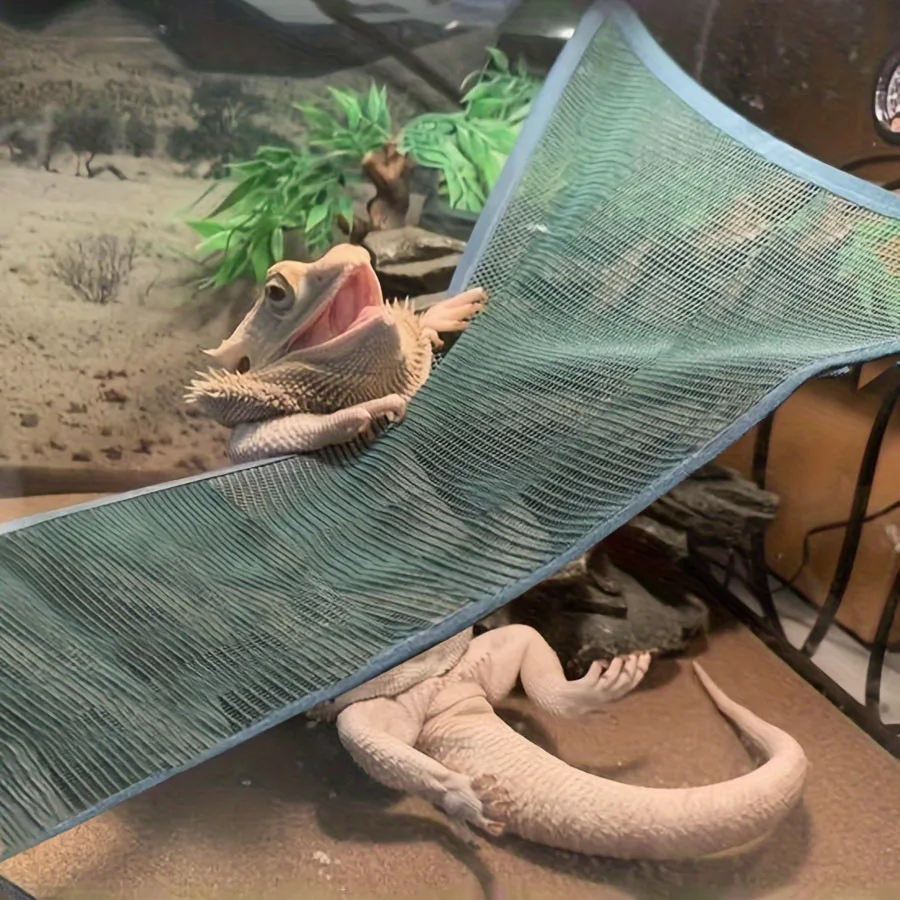 Lizard Hammock Rectangle Snake Reptile Pet Mesh Hammock for Iguanas Anoles Geckos Bearded Dragon