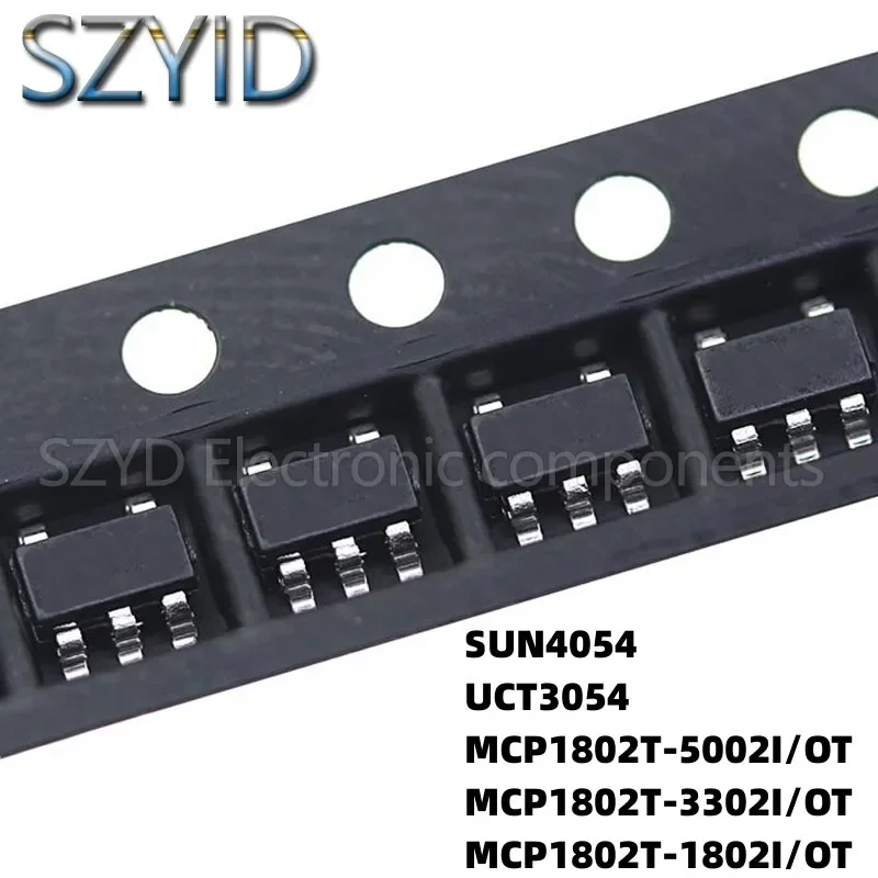 

100PCS SOT23-5 SUN4054 UCT3054 MCP1802T-5002I/OT MCP1802T-3302I/OT MCP1802T-1802I/OT