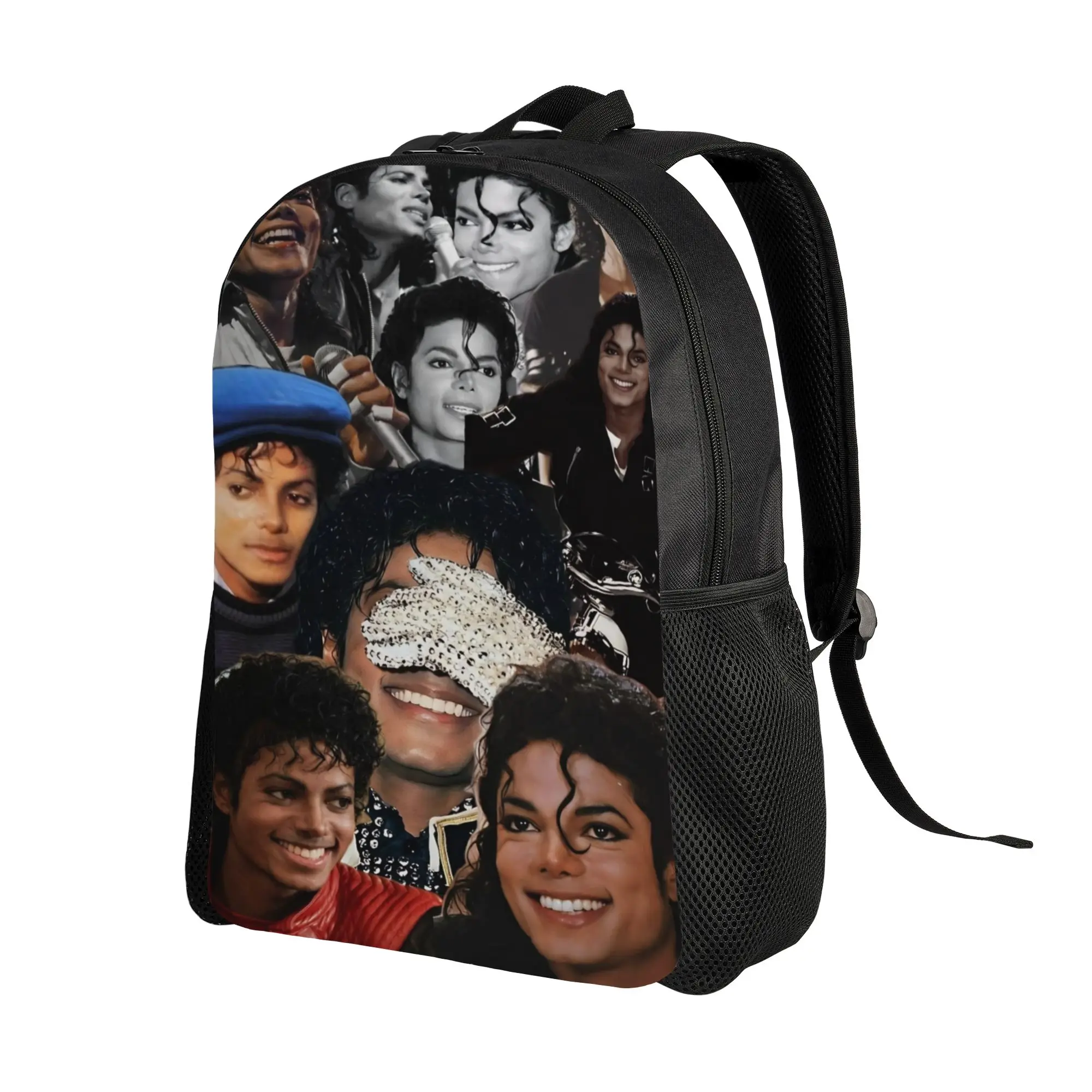 M-Michaels MJ King Music Cool Backpack with Pocket High School Work  Daypack for Men Women Laptop Canvas Bags