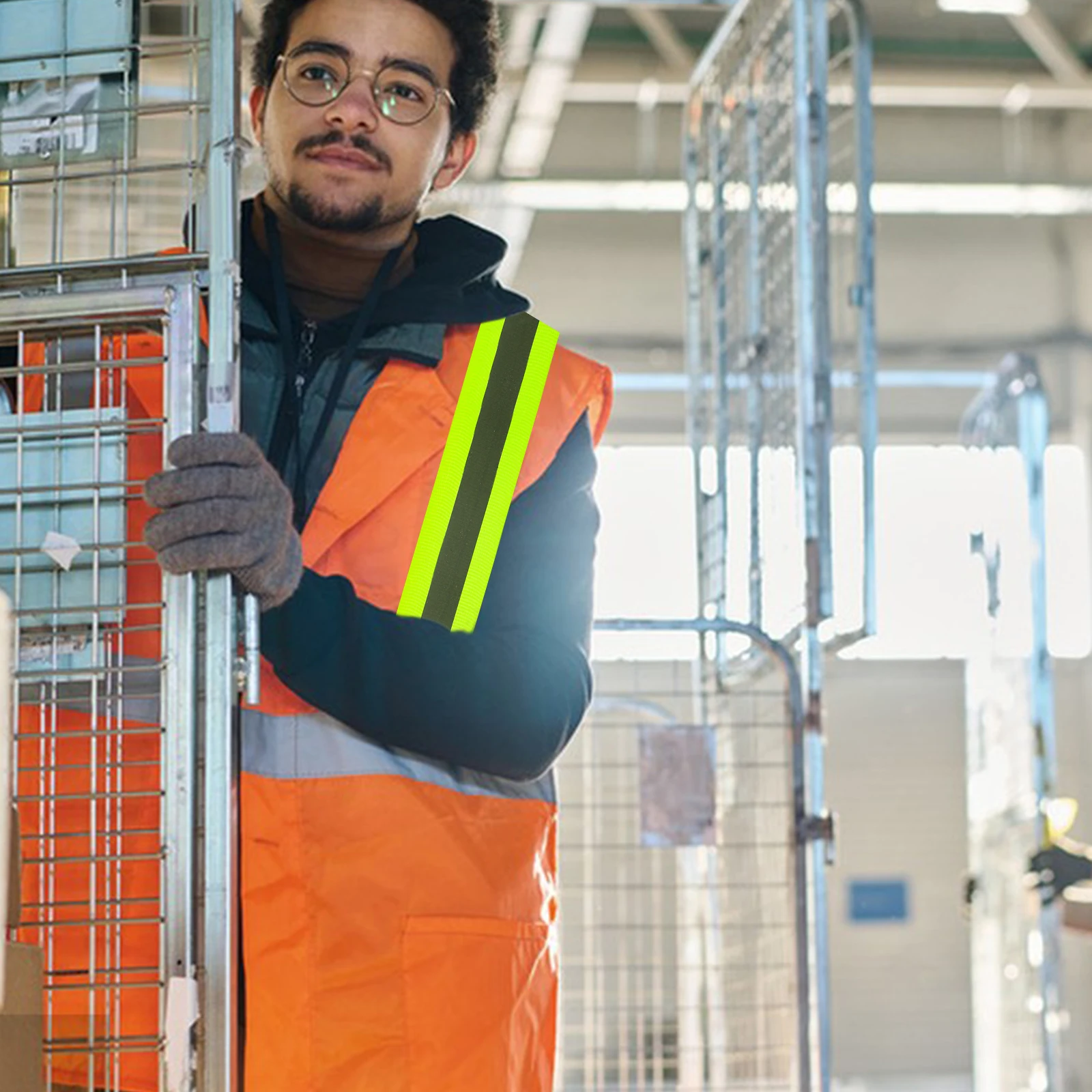 

1 Roll High Visibility Reflective Safety Tape For Outdoor Warning Steps Clothing Bikes Caution Strips Fabric Waterproof Durable