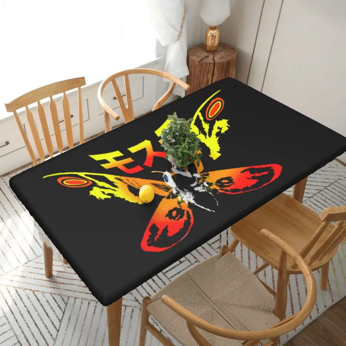 Mosura Mothra Exclusive Custom Rectangular Tablecloth Waterproof Table Cover for Dining Events Table Cloth