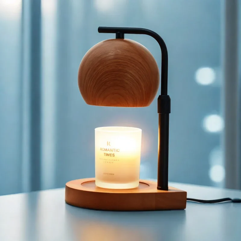 Original Wood Aromatherapy Timed Candle Warmer Lamp, Bedside Reading Table Lamp In The Living Room, Fragrance Night Light