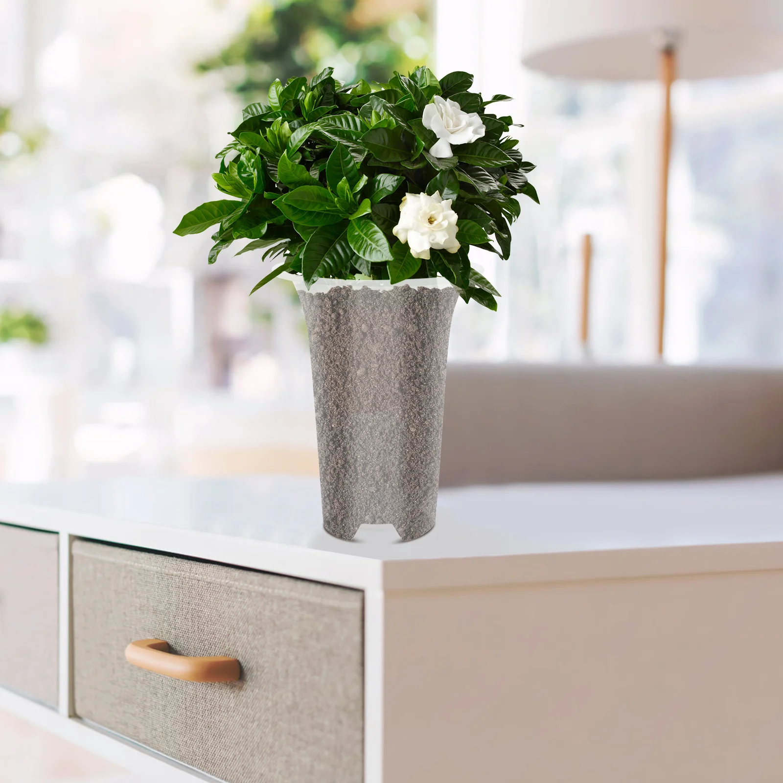 

5Pcs Orchid Planting Pots Durable Plastic Gardening Containers Breathable Root Protection Automatic Moisture Absorption