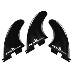 Double Tabs Fins II Medium Performer/Reactor Fiberglass Reinforced Polymer Surfboard Fins - Thruster (3 Fins) Double  Blue/Black