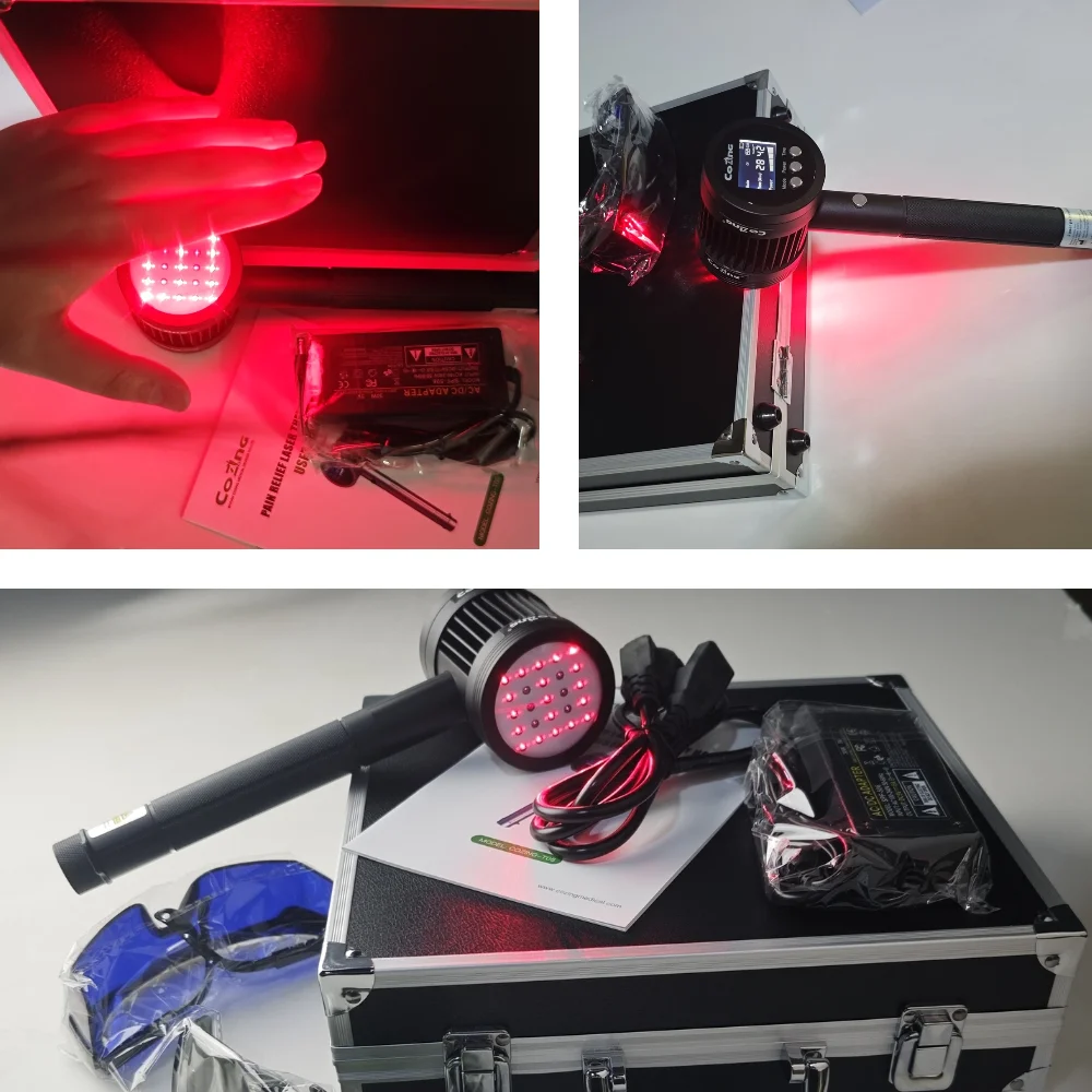 Therapeutic Laser Machine for Pain Relief, Medical Grade 1295mW 808nm Diode Laser Physiotherapy Equipment for Back and Shoulder