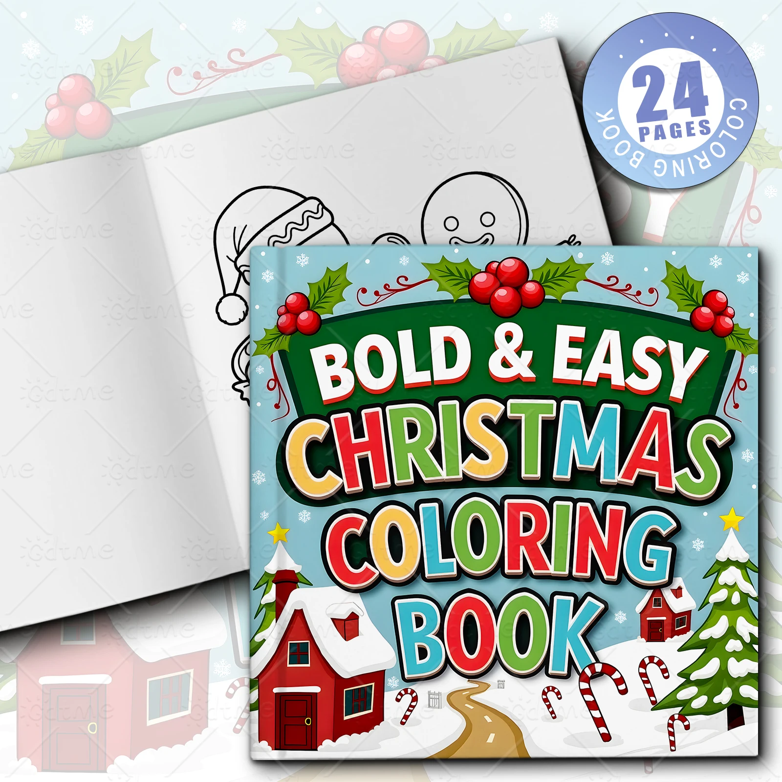 BOLD & EASY CHRISTMAS Coloring Book: Perfect for and Mindful Fun! Ideal Parent- Bonding/Immersive Color. for Christmas& Holidays