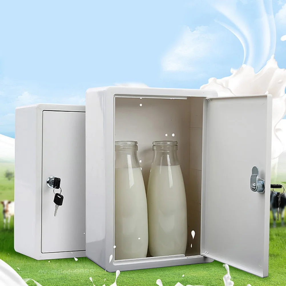 Package Locker Milk Box Wall-mounted Outdoor Iron Sheet Fresh Delivery Mailbox ( ) Drop Case Miss