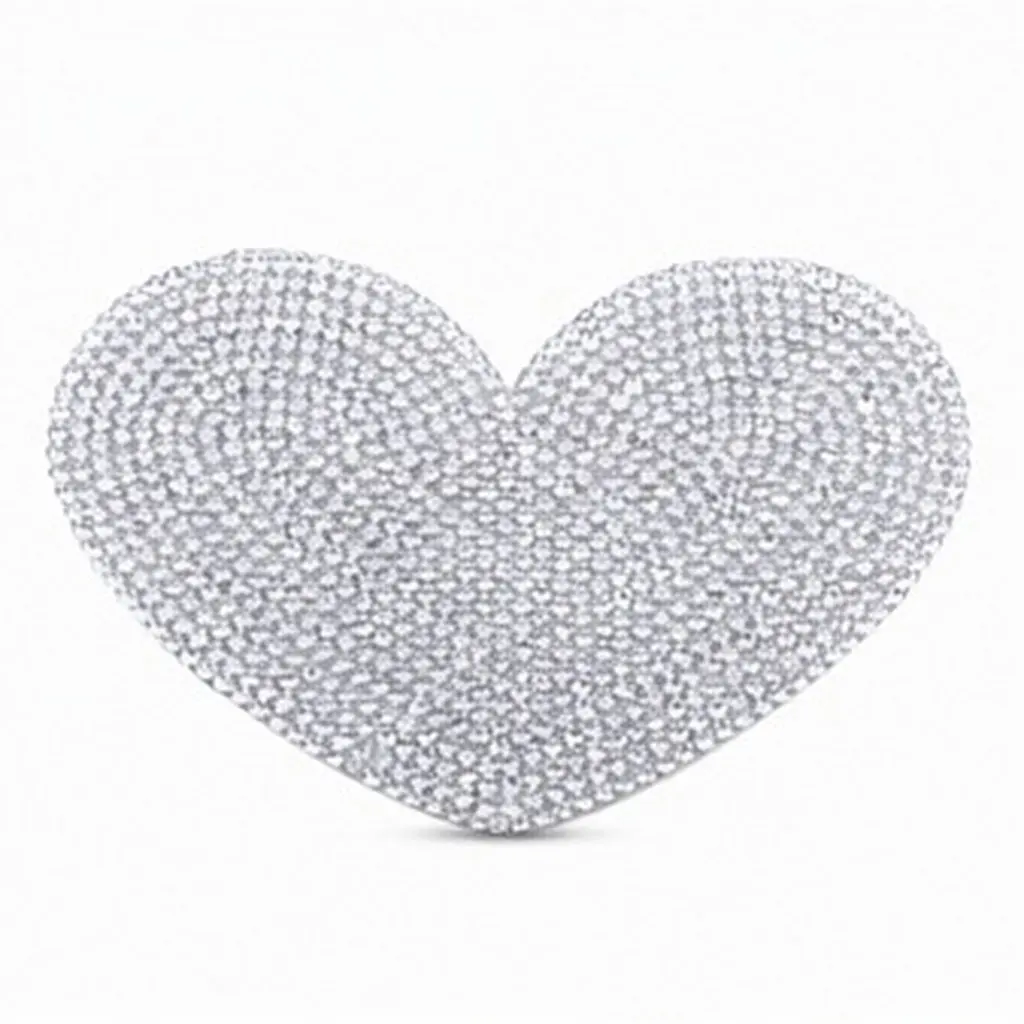 1Pcs Rhinestone Bling Heart Shaped 3D Car Decal Waterproof Self Adhesive DIY Auto Sticker for Car Truck Window Luggage