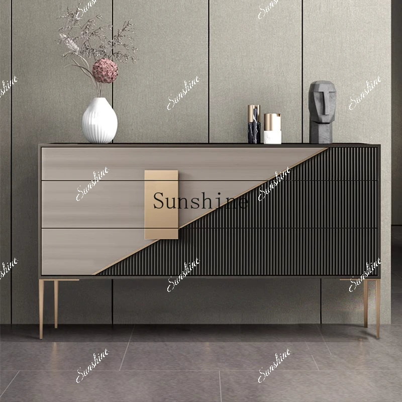 Italian light luxury living room six buckets/bedroom three buckets/solid wood partition storage drawer cabinet  FT