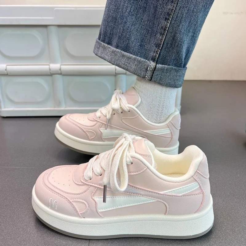 

Women's Shoes New Fashion Breathable Casual Comfortable Sports Outdoor Leather Sneakers Lace-Up Casual Walking Shoes