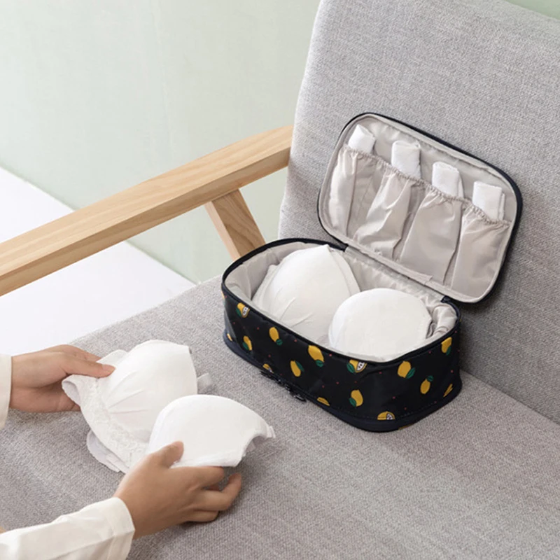 Portable Travel Bra Underwear Case Organizer Bag Waterproof Women Cosmetic Makeup Bag Accessories Storage Bra Bag With Handle