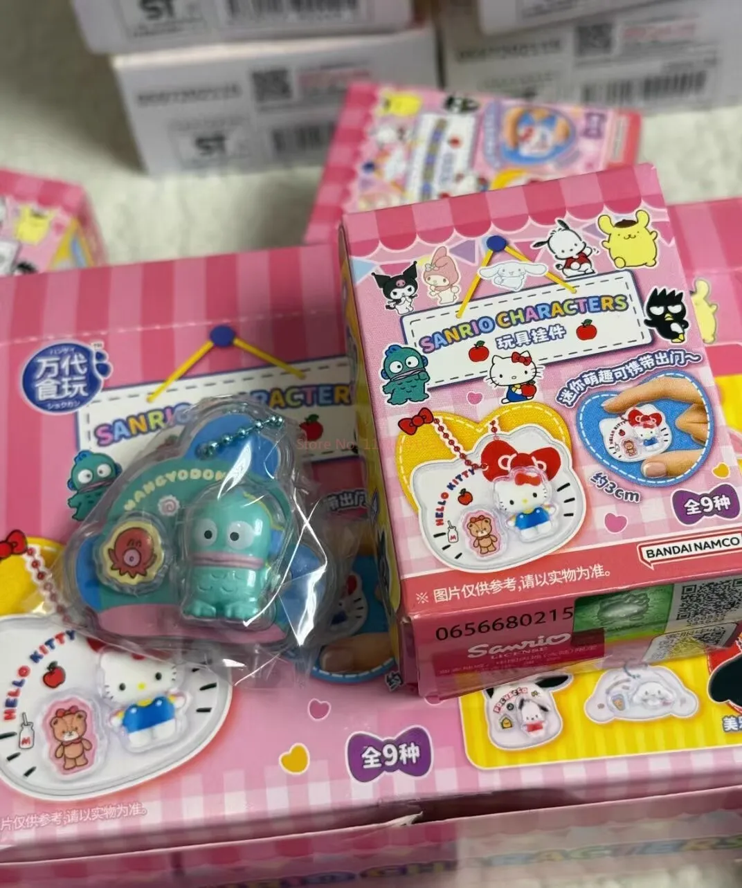 Genuine Bandai Cute Food Toy Mini Hanging Chain Sanrio Keychain Blind Box Hello Kitty Kuromi Cinnamoroll Kawaii Toy Holiday Gift view 6