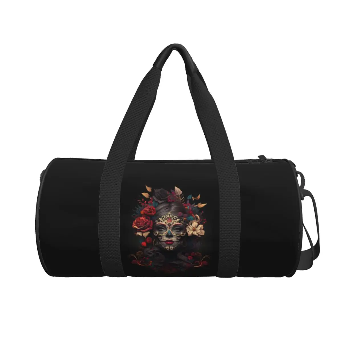 

Mexican Catrina Girl Day Of The Dead Sugar Skull Large Duffle Gym Bag Waterproof Duffle Travel Bags Handbags Fitness bag