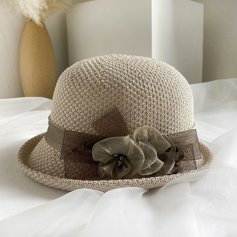 Boina elegante de moda para mujer, sombrero de pintor francés, sombrero de fiesta cálido Retro, sombrero de pescador japonés, sombrero de flor de