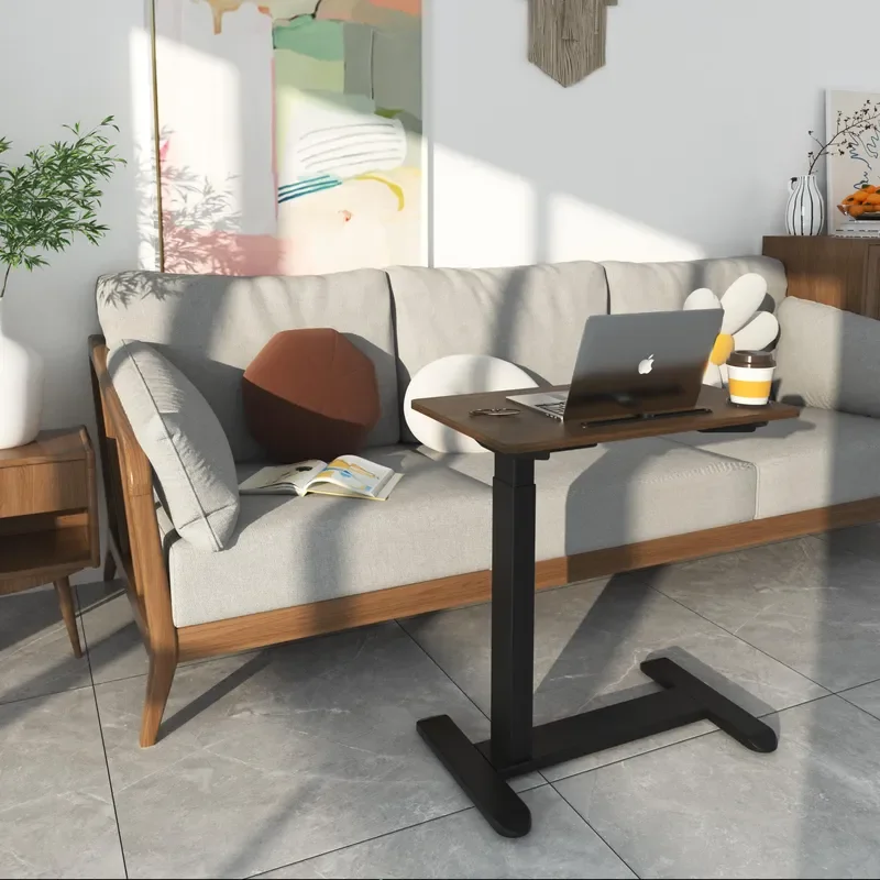 C-Type Structure Electric Side Table Economical Home Furniture Moveable Adjustable Over Bed Desk Electric Side Table