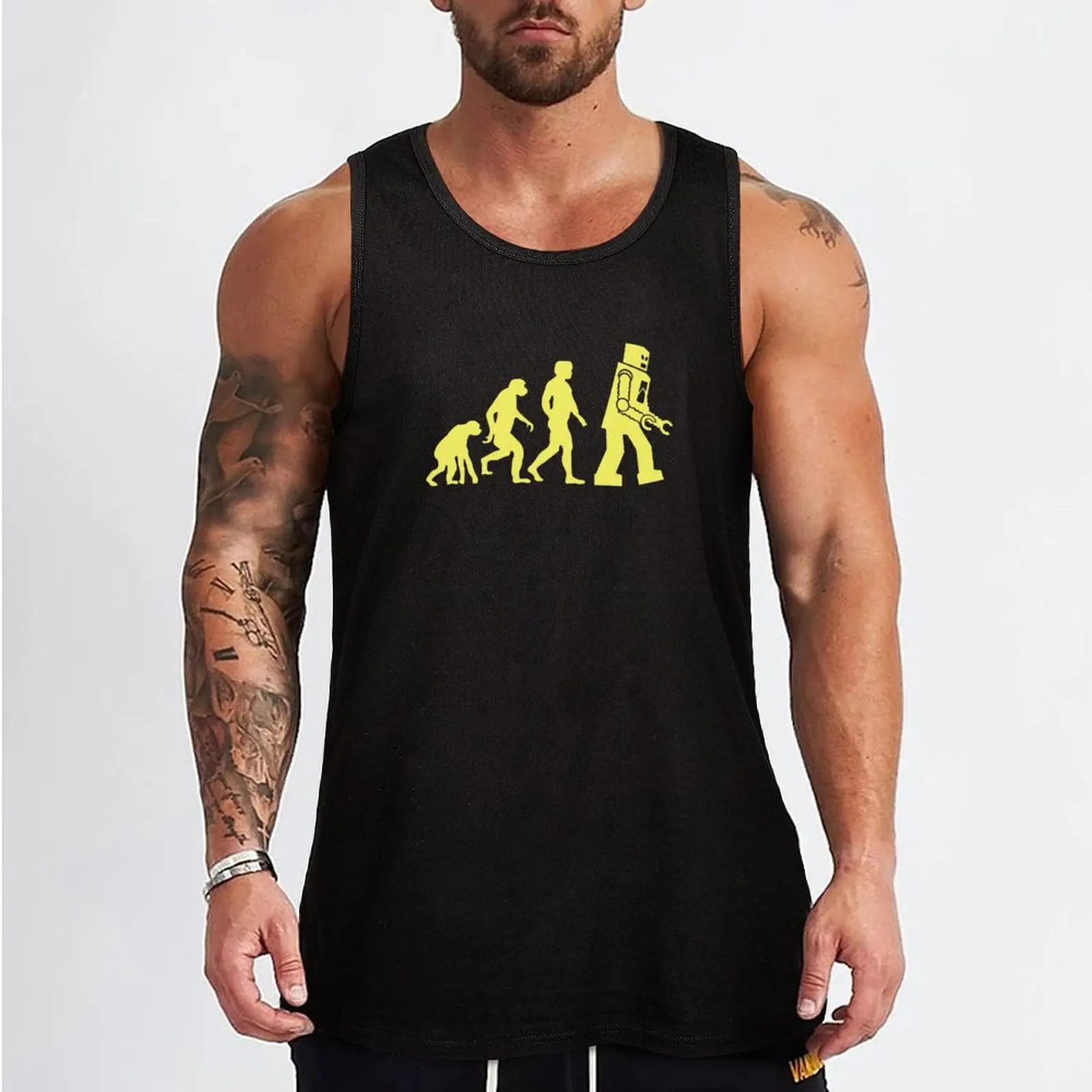 Sheldon Robot Evolution Tank Top bodybuilding for men Bodybuilding shirt