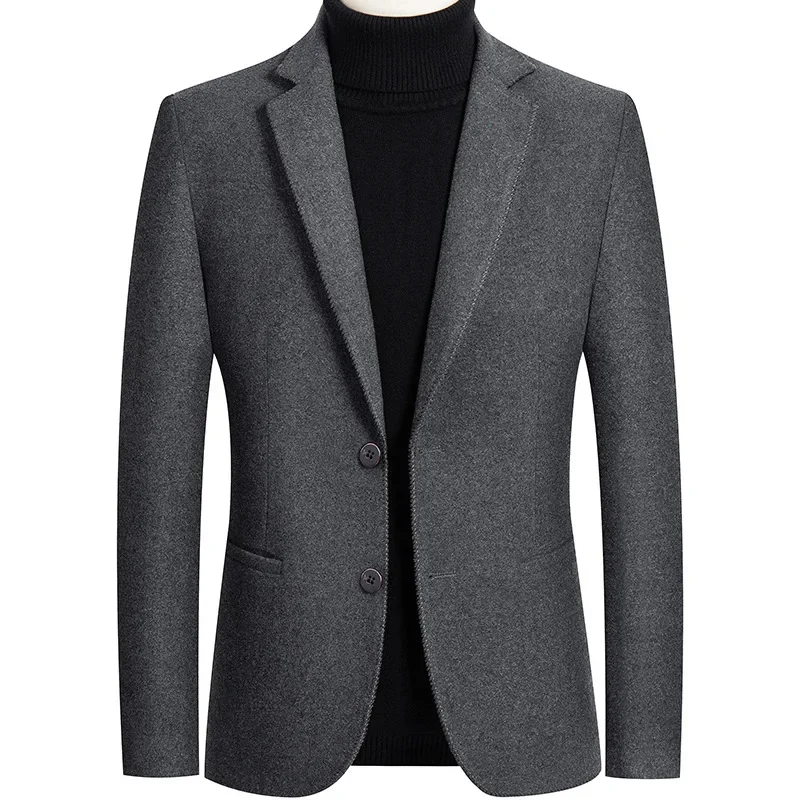 Mężczyźni kaszmirowe garnitury płaszcze marynarki kurtki garnitur w stylu Business Casual płaszcze z wełny jakości mężczyzna Slim Fit Blazers kurtki