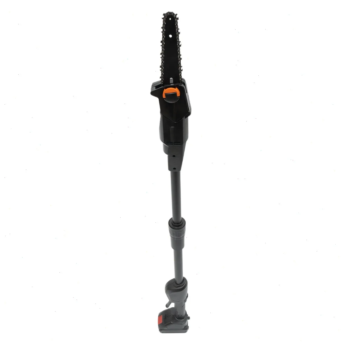 Electric Integrated High Reach Pole Saw, Lithium Battery Chain Saw, Cordless Telescopic Trimmer, 1.25m Long, Manganese Steel Chain, Alloy Blade, Ergonomic Handle, Garden Tree Branch Cutting Tool