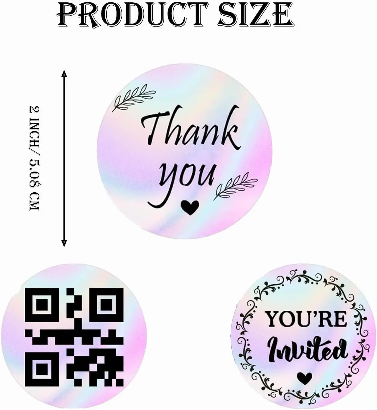 2inch Direct Thermal Labels Gradual Pink Change Circle Color Code Dot Labels for Thermal Printer for Barcodes Business 500Pcs