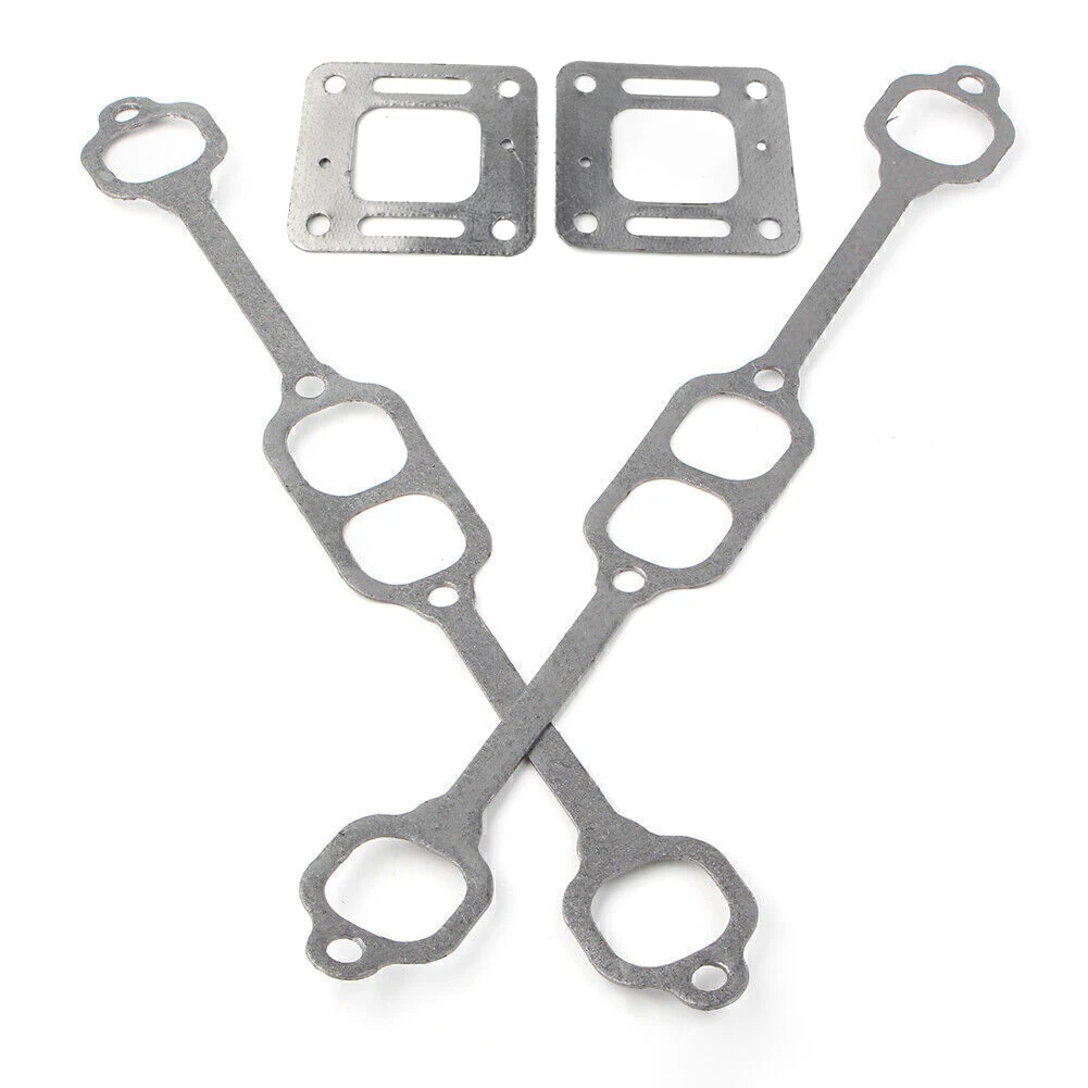 Exhaust Gasket Manifold Block To Manifold Gaskets For Mercruiser 5.0 And 5.7 Engines 1980-2002 With Center Rise Manifold