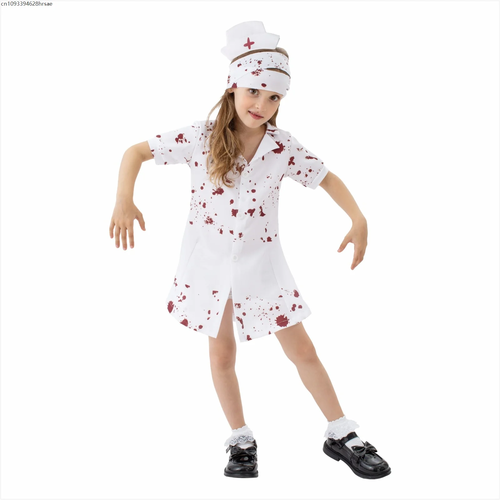

Nurse Cosplay Fantasia Costume Disguise Kids Girls Dress with Belt Fantasy Outfit Halloween Costume 2025