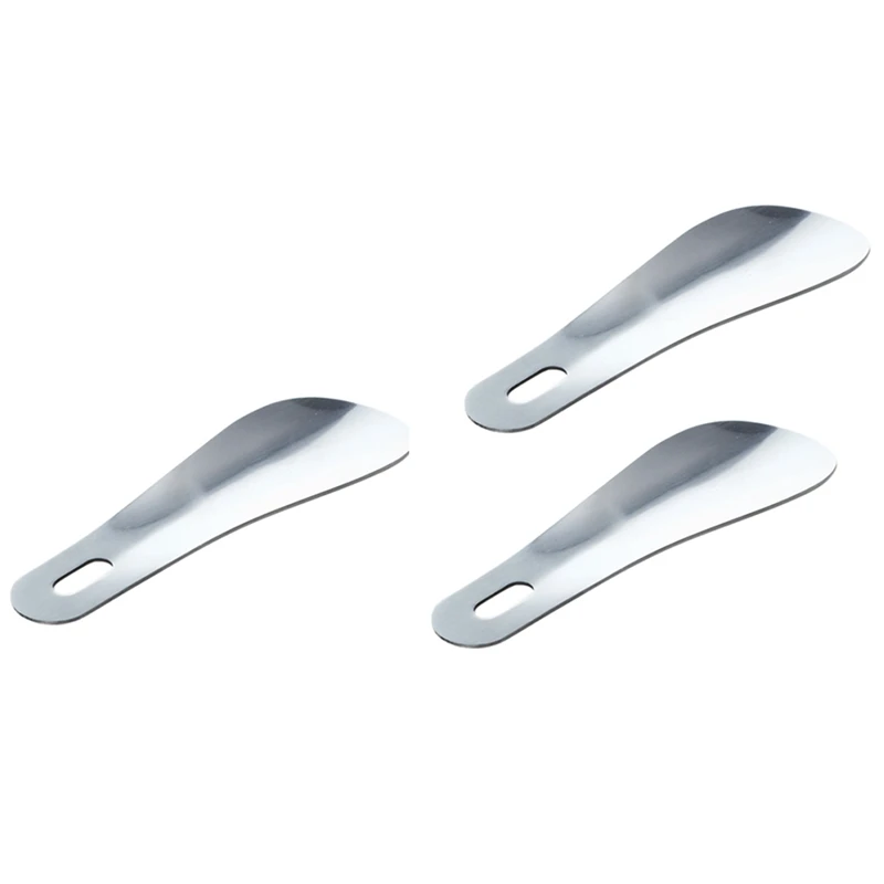 

3X 10Cm 4 Inch Professional Stainless Steel Metal Shoe Horn Long Shoespoon