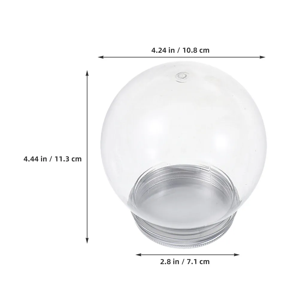 12Pcs Clear Fillable Snow Globes Plastic Water Globes Round DIY Craft Jars Christmas Decoration Snow Scene Clear Plastic Balls