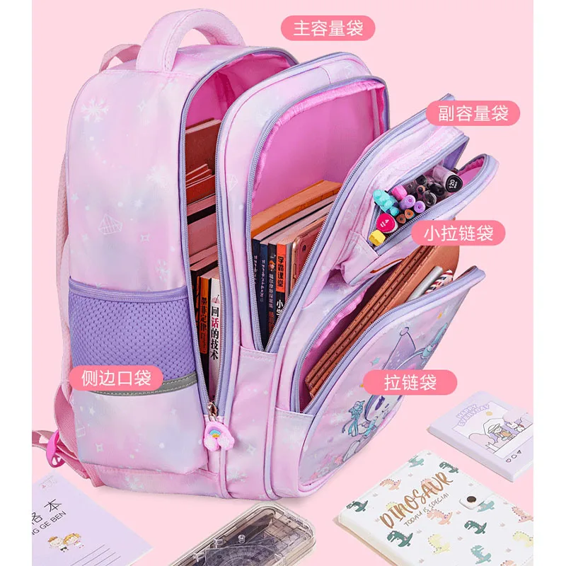 

Kawaii Sanrio Cinnamoroll KUROMI Trolley Bag Cute School Students Grades 1-4-6 Large Capacity Schoolbag for Girls Gift Toys