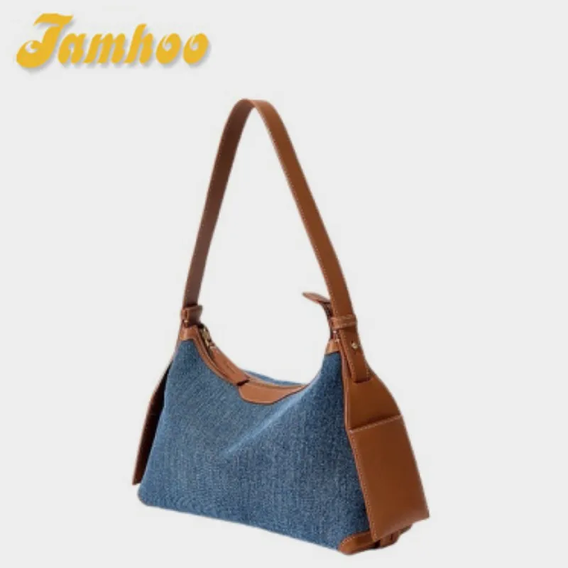 Jamhoo 2024 New Handbag Designer Hanging Ear Series Small Denim Fabric Commuter Shoulder Crossbody Bags For Women Bolas Hobo