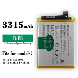 B-E8 Replacement Battery For VIVO V11 V11i 1806 Y97 V1813A V1813T B-E8 3315mAh New Built-in Batteries + Tools