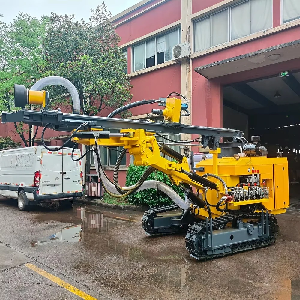 Sturdy Heavy-Duty Crawler Hydraulic Surface Downhole DTH Drill Rig for Quarry Stone Mining and Construction Foundation Work