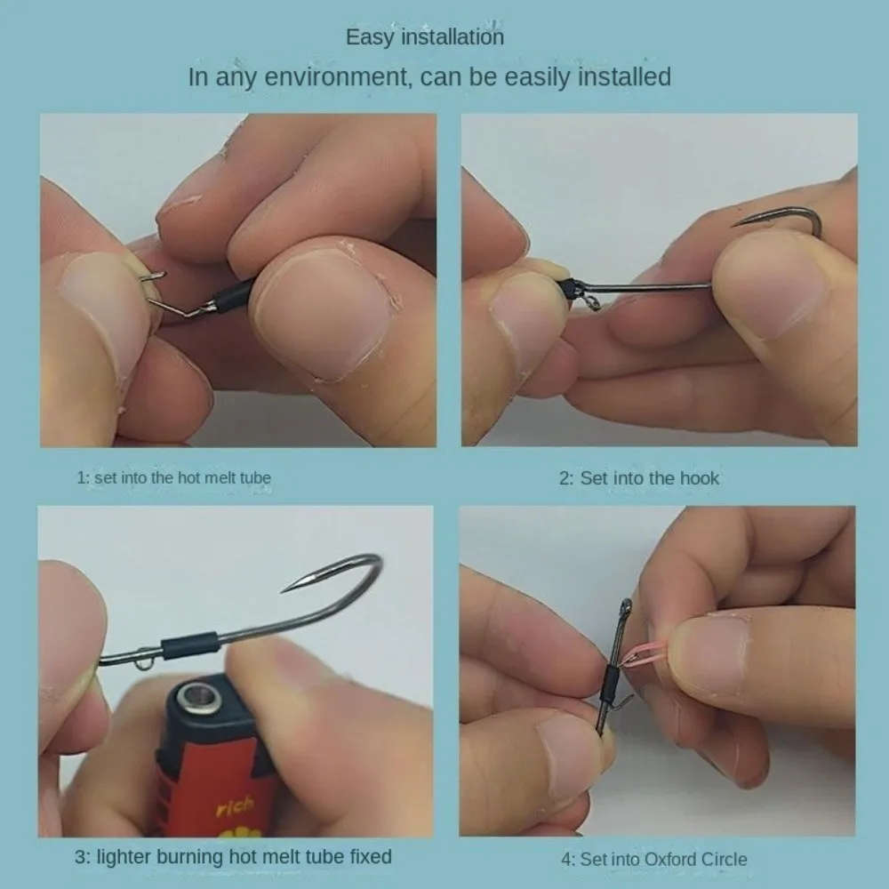 10pcs Third generation Live Shrimp Bait Hooks Pickerel Wacky Weedless Worm Hawksbill Single Hook Single hook Wide Gap