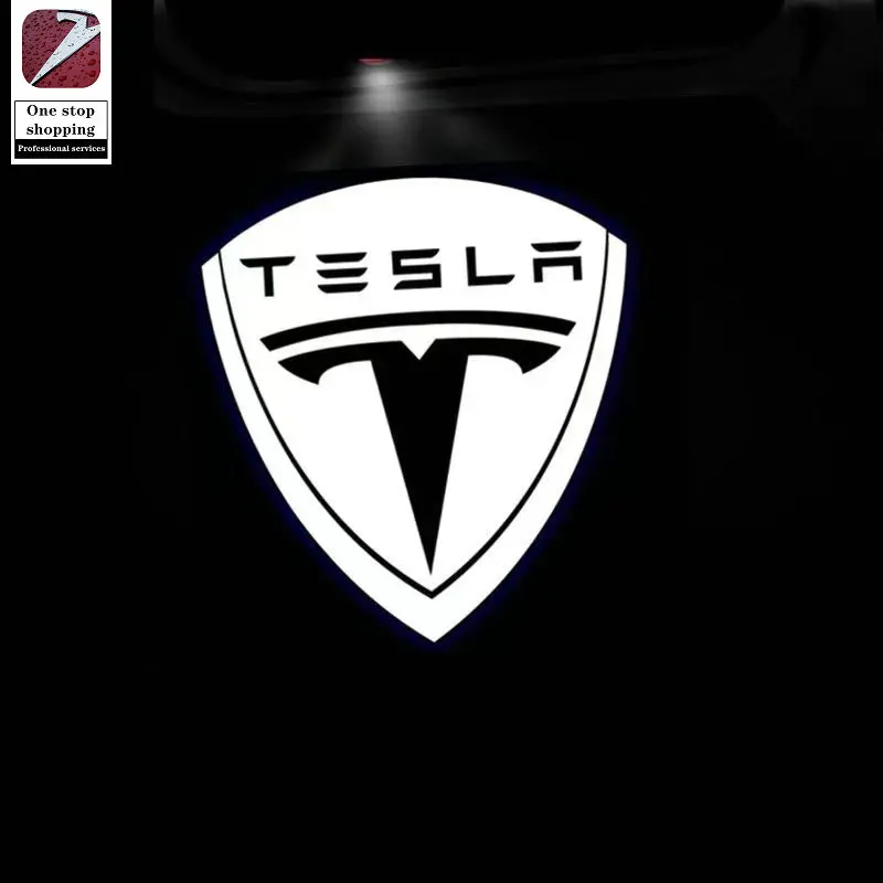 Suitable for Tesla Model 3/Y welcome lights Model X S door lights LED modification accessories Atmosphere lights Door spotlights