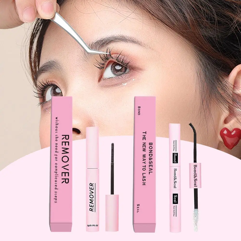 Kit de accesorios para pestañas postizas, máscara de larga duración, pegamento para pestañas, removedor de pegamento para pestañas DIY, herramienta cosmética de doble cabezal E0I4