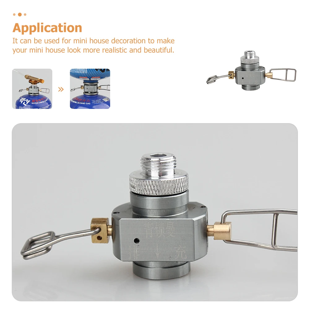

Flat Tank Gas Valve Propane Tank Adapter Outdoor Gas Supply Leak-Proof Refill Adapter Camping Stove Converter