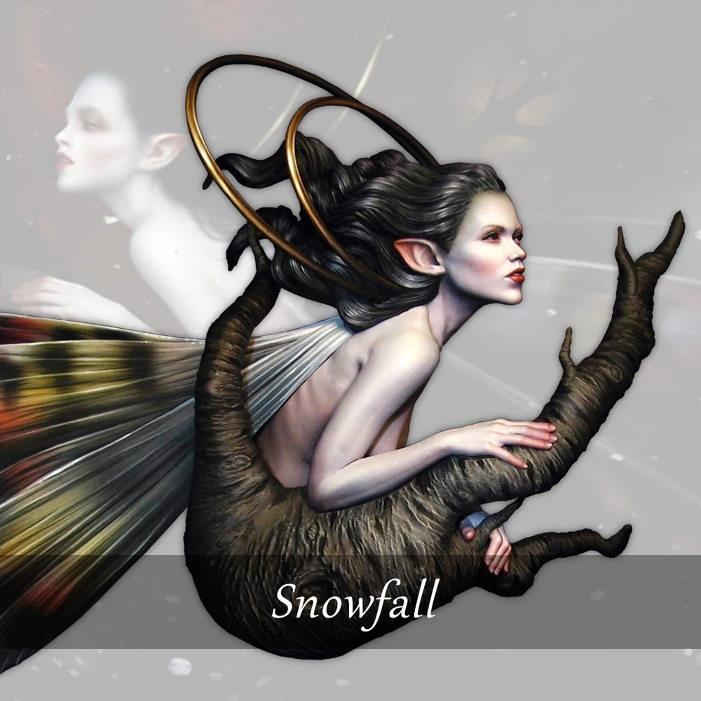 1/10 تساقط الثلوج، GK، تمثال نصفي من الراتنج، موضوع خيالي، مجموعة غير مجمعة وغير مطلية