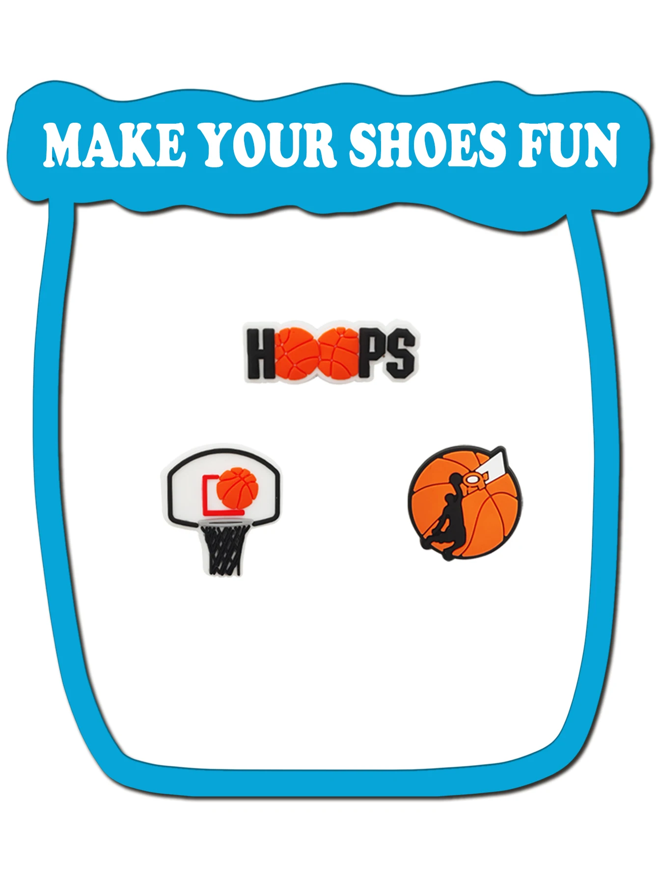 16 peças decorações temáticas de basquete amuletos de sapato para sandálias crocs bolha slides, acessórios de sapatos de pvc para presente de aniversário